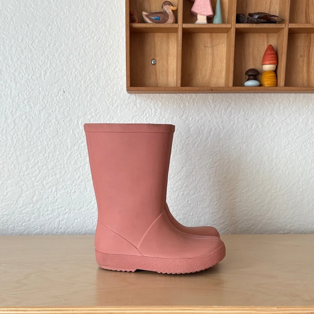 Zara Toddler Kids 25 Purple Dusty Rose Pink Rain Boots
